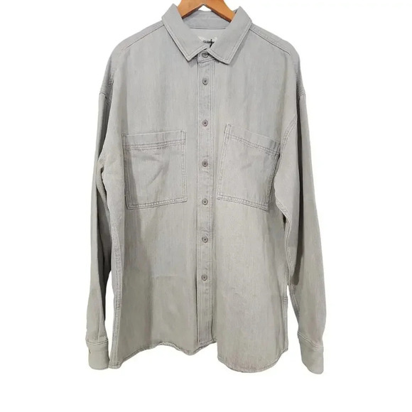 Mavi Men's Stefan Denim Jacket Shirt Stone Natural Dye Size XXL NWT - Picture 10 of 16